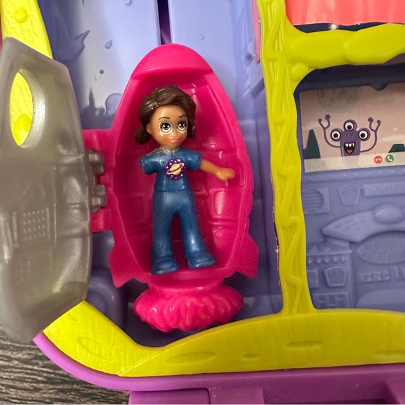 Polly Pocket Flamingo Backyard Butterfly Backpack Space Compact Dolls & Charms - Picture 15 of 16